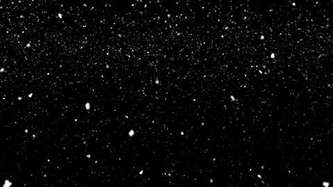 Realistic Snow Falling Animation on a Dark Background. Blurry Snow. 4K Stock Footage 277930100