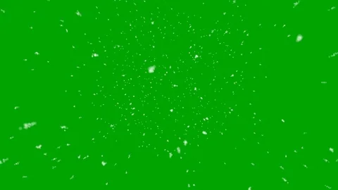 Realistic snow falling on a camera. Green screen background Stock Footage 118505010