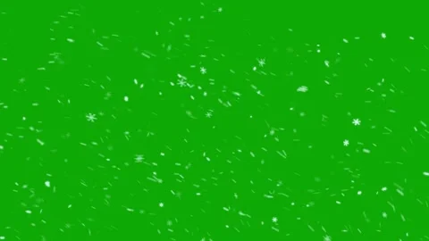 Realistic snow falling loop animation on green screen background Stock-Footage 315052500