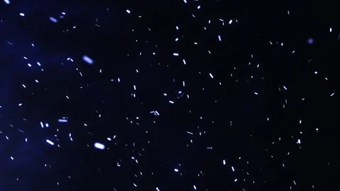 Realistic snow storm motion on a winter night sky. Snow flakes falling Stock-Footage 304173238