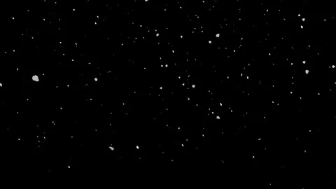 Realistic Snowfall Animation on a Dark Background. Stock Footage 263764942