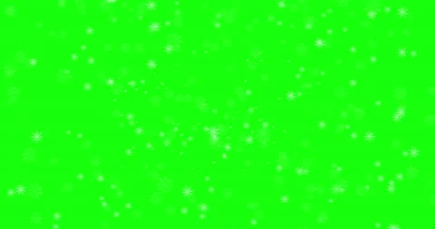 Realistic snowfall background isolated on green screen background Stock Footage 194403343