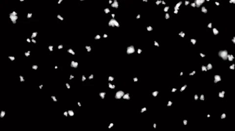 Realistic snowfall for christmas on black background for use in screen mode Video stock 67552545