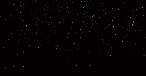 Realistic snowfall isolated on black background animation 4K Video stock 63544969
