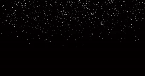Realistic snowfall isolated on black background animation 4K Video stock 63545943