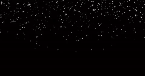 Realistic snowfall isolated on black background animation 4K Video stock 63547161