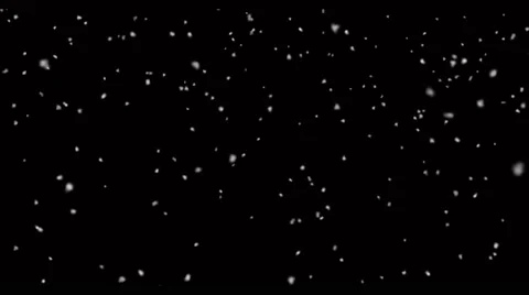 Realistic snowfall isolated on black background animation 4K Video stock 63547864