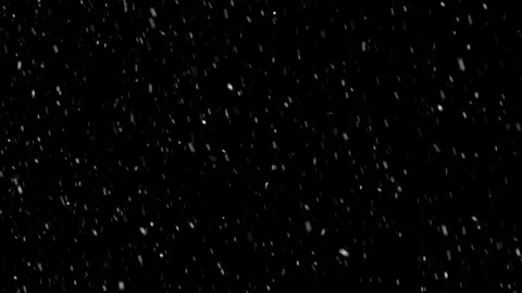 Realistic snowfall. Loop animation Falling snow on a black background. Stock Footage 230031321