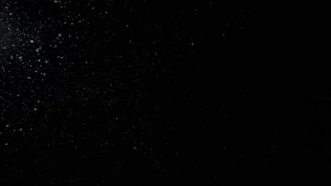 Realistic snowfall overlay, black background - winter, slowly falling snow Stock Footage 229154524