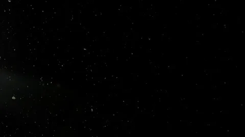 Realistic snowfall overlay, black background - winter, slowly falling snow Stock Footage 260315311