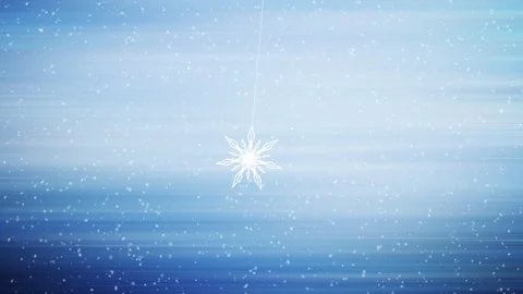 Realistic snowfall with snowflake swing on the string loop animation 스톡 동영상 338408277