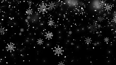 Realistic snowflakes falling animation, for winter themes, Christmas videos 库存影片 340968508
