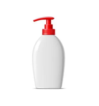 Realistic soap bottle, pump container mockup Stock Illustration