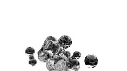 Realistic soap bubble in 3d style Video stock 139832391