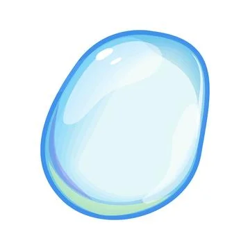 Realistic soap bubble floating on white background Stock Illustration