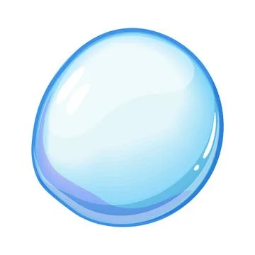 Realistic soap bubble floating on white background Stock Illustration