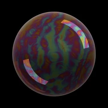 Realistic soap bubble Stock Illustration