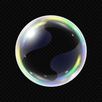 Realistic soap bubble isolated Illustrazione stock