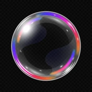 Realistic soap bubble isolated Stockillustratie