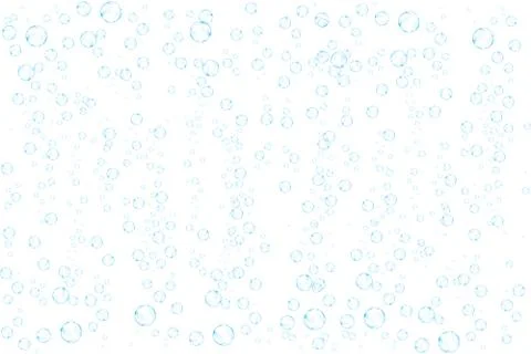 Realistic soap bubbles set isolated on the white background. Stock Illustration