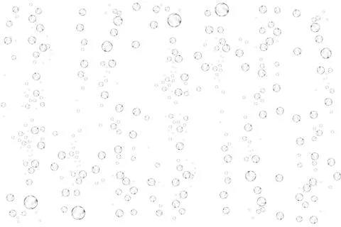 Realistic soap bubbles set isolated on the white background. Stock Illustration