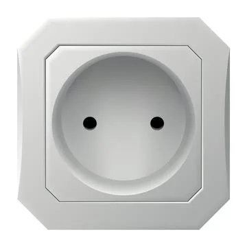 Realistic socket icon. Interior wall outlets or electric connector. Power Ilustração Stock