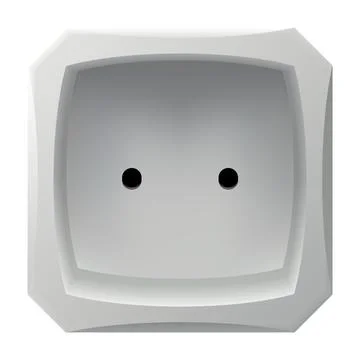 Realistic socket icon. Interior wall outlets or electric connector. Power Stock Illustration