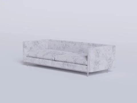 Realistic sofa modelling by 3D software Illustrazione stock