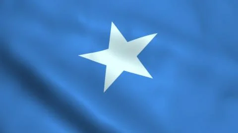 Realistic Somalia flag 3D rendering Stock Illustration