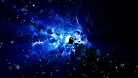 Realistic space scene Stock Illustration