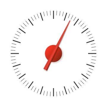 Realistic speedometer isolated on transparent background. 3d timer watches. Stock Illustration