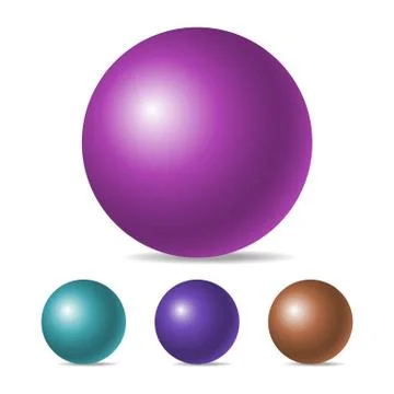 Realistic sphere isolated Stock Photos