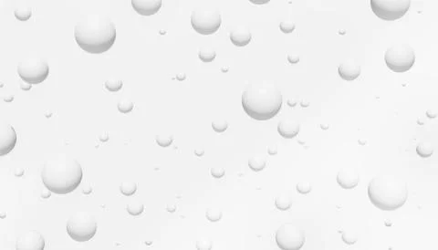 Realistic spherical 3D background image Abstract white background A white bal Stock Illustration