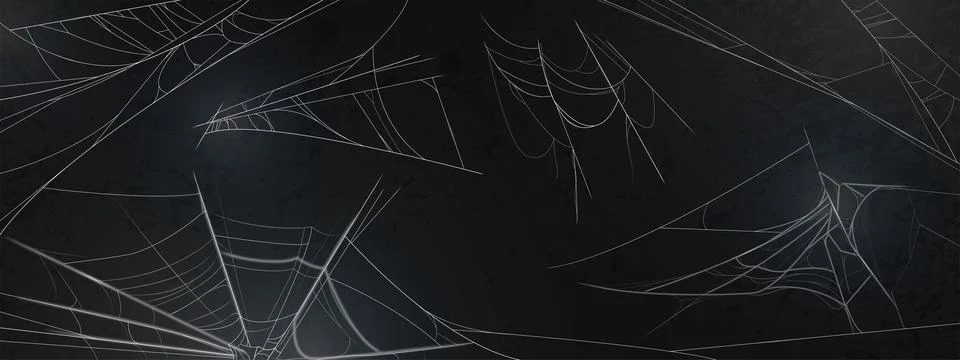Realistic spider web corner elements and cobweb Ilustración de archivo