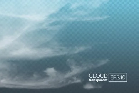 Realistic spindrift cloud Stock Illustration