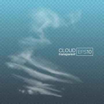 Realistic spindrift cloud Illustrazione stock