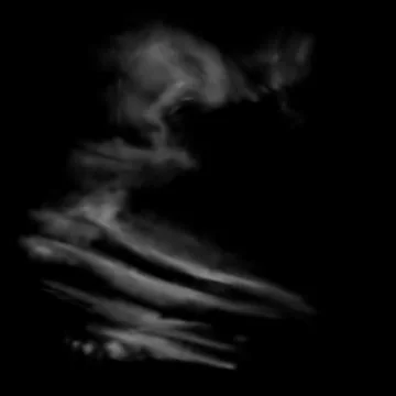 Realistic spindrift cloud Stock Illustration