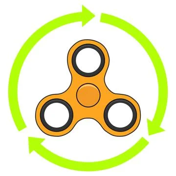 A realistic spinner with arrows Stock Illustration