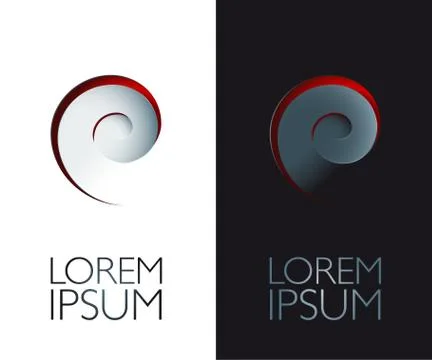 Realistic spiral design element with 3D effect Stock Illustration