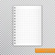 Blank realistic spiral notepad notebook isolated on white vector