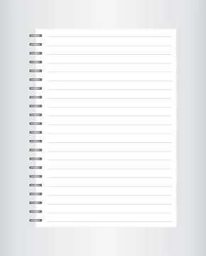 Realistic spiral vector blank notebook isolated on white . Eps 10 vector Stock Illustration