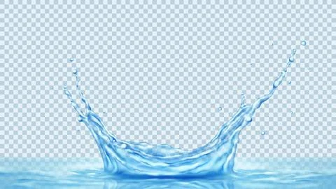 Realistic splash of clear water Stock Illustration