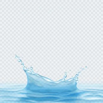 Realistic splash on water surface Stock Illustration