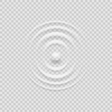 Realistic splash water waves surface from drop isolated on transparent backgr Stock Illustration