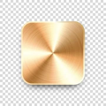 Realistic square metal chrome button. Steel volume control knob. Application Stock Illustration