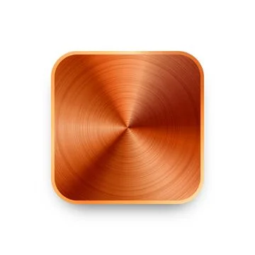 Realistic square metal chrome button. Steel volume control knob. Application Stock Illustration