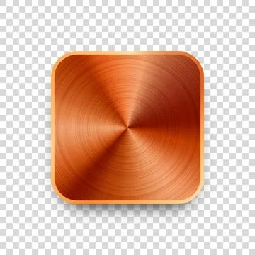 Realistic square metal chrome button. Steel volume control knob. Application Stock Illustration