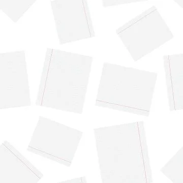 Realistic squared paper sheet seamless pattern background. Business flat vect イラスト素材