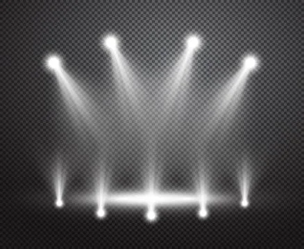 Realistic stage lighting vector background Stock Illustration