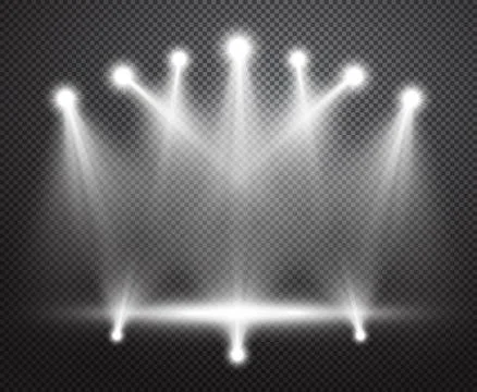 Realistic stage lighting vector background Stock Illustration